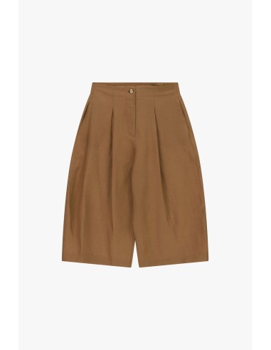 Shorts Mulher De Cintura Alta Com Pregas E Bolsos Dixie