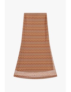 Saia Longa Estampa Zig Zag Cintura Alta Dixie 2