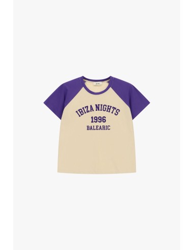 T-shirt com mangas raglan e estampado frontal Dixie