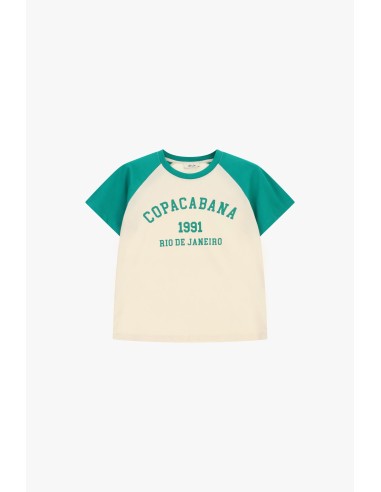T-shirt com mangas raglan e estampa frontal Dixie