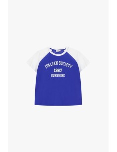 T-shirt com mangas raglan e estampa frontal Dixie