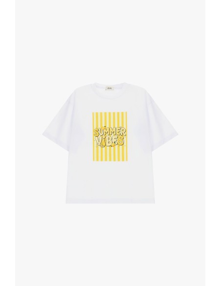 T-shirt de manga curta com estampa Summer Vibes Dixie
