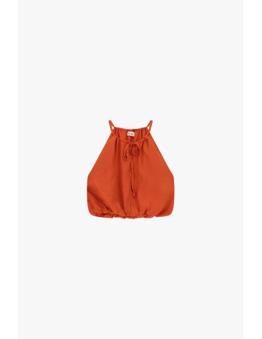 Top Cropped com Alças Finas e Barra Franzida Dixie