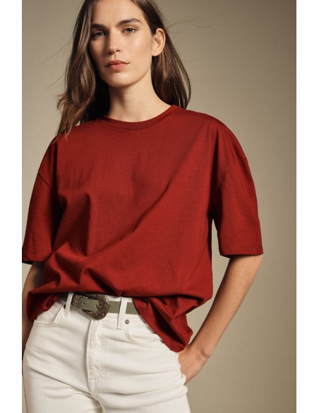 T-shirt com mangas curtas e corte quadrado Dixie