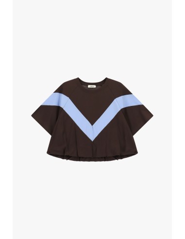 T-shirt com mangas largas e inserto em V Dixie