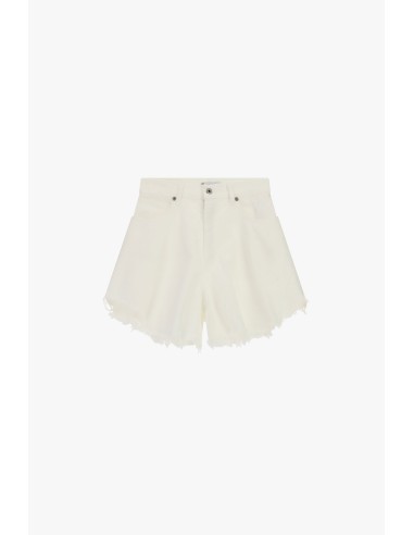 Shorts Corte Regular com Barra Desfiada e Cinco Bolsos Please