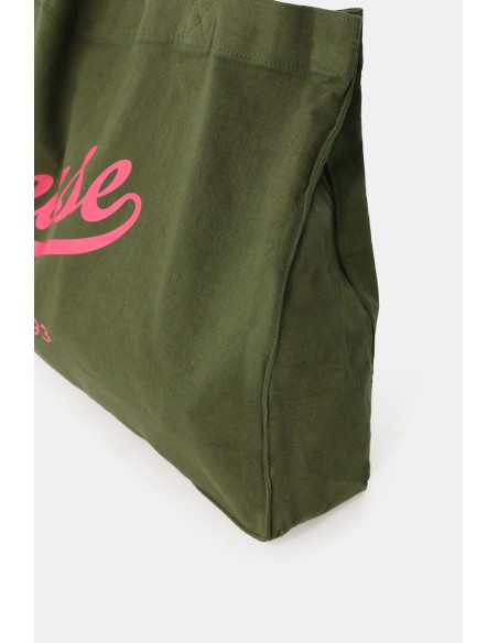 Mala shopper ampla com estampa frontal Please