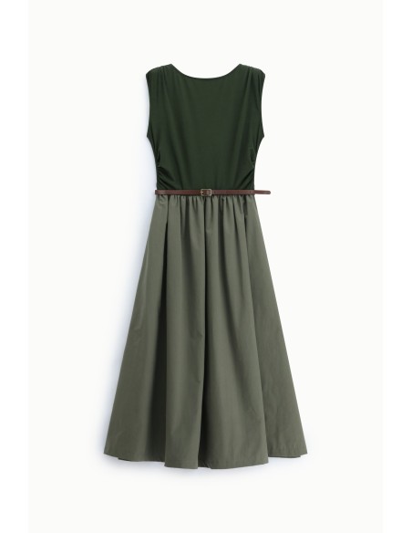 Vestido Longo Sem Mangas Com Cinto Fino Please