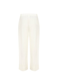 Pantaloni Palazzo In Misto Viscosa Effetto Leggermente Stropicciato... 2
