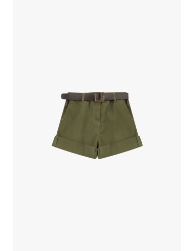 Shorts de corte regular com cintura e dobra Please