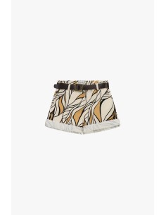 Shorts Regular-Fit Estampa Gráfica e Cinto Please 2