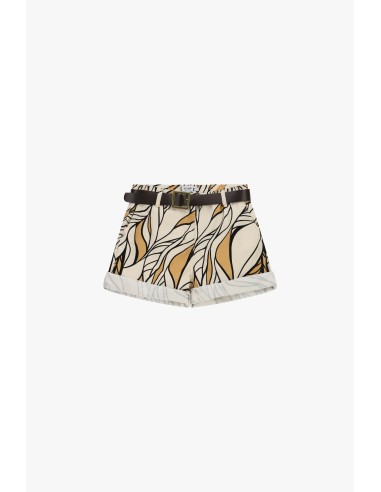 Shorts de corte regular com estampa gráfica e cintura Please