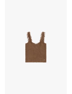 Camisola sem mangas com alças franjadas Please 2