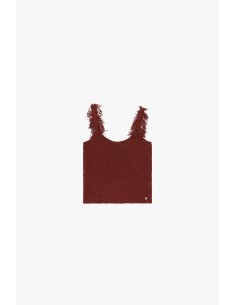 Camisola sem mangas com alças franjadas Please