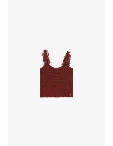 Camisola sem mangas com alças franjadas Please