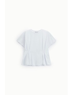 T-shirt de mangas curtas com detalhes de pinças Please