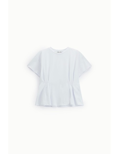 T-shirt de mangas curtas com detalhes de pinças Please