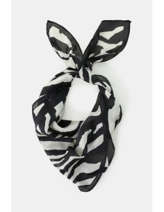 Foulard com estampa zebrada, bainha rematada, leve Please 2
