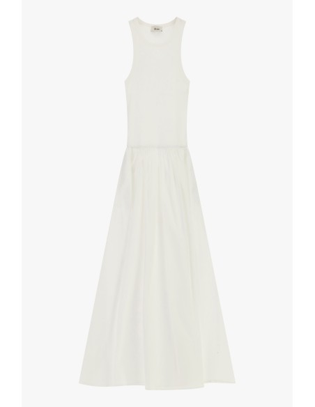 Vestido longo sem mangas com saia ampla Dixie
