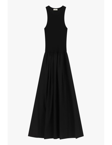 Vestido longo sem mangas com saia ampla Dixie