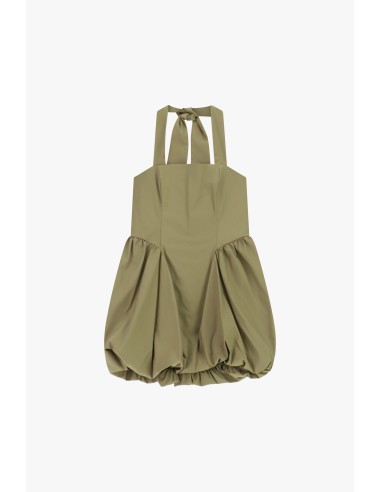 Vestido Curto com Alças Largas e Barra em Balão Dixie