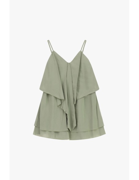 Vestido Curto Com Folhos E Alças Finas Dixie