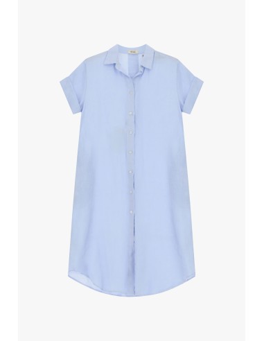 Vestido midi com botões e mangas curtas viradas Dixie