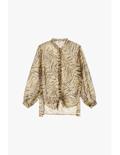 Camicia Ampia Con Nodo E Fantasia Animalier Dixie - Vestiti Firmati...