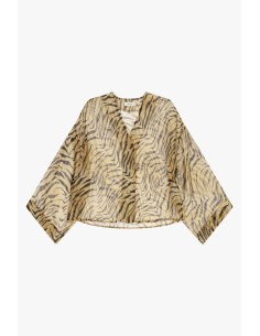 Camicia Ampia Con Fantasia Animalier E Maniche Lunghe Dixie - Vesti...