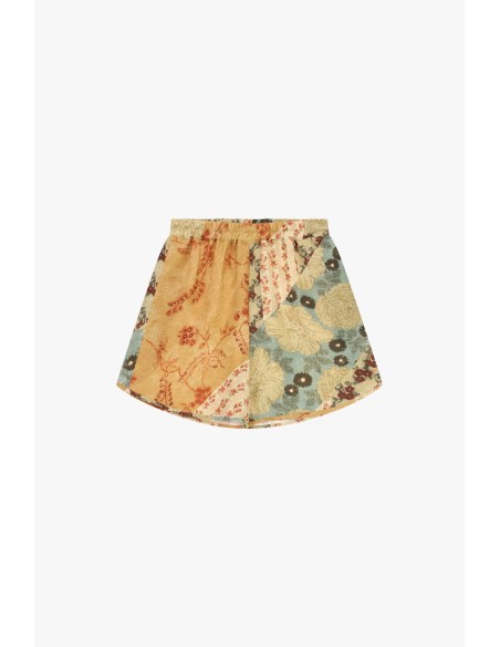 Calções de corte regular com estampado patchwork floral Dixie