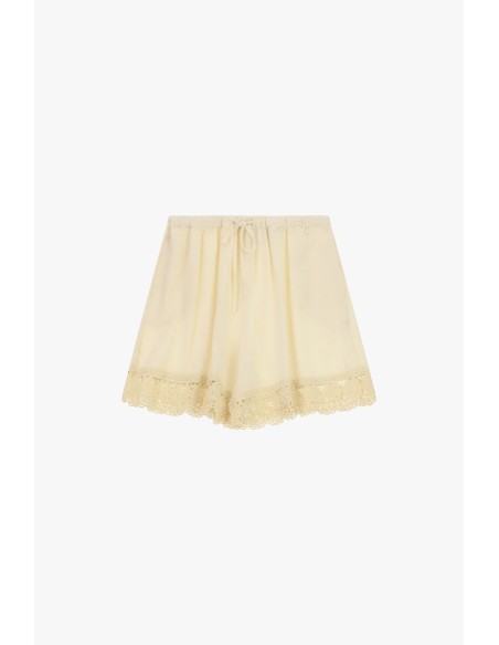 Shorts Corte Regular com Borda em Renda Sangallo Dixie