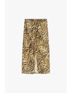 Gonna Midi Fantasia Animalier Con Spacco Frontale Dixie - Vestiti F...