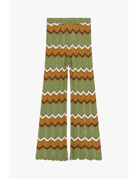 Pantaloni A Zampa Con Motivo Chevron Lavorato Dixie - Vestiti Firma...