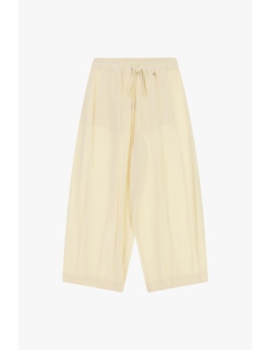 Calças Palazzo Cropped com Elástico e Cordão Dixie