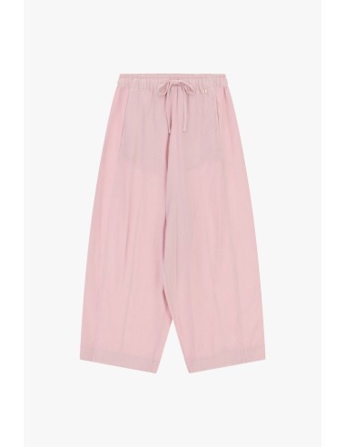 Calças Palazzo Cropped Com Elástico E Cordão Dixie