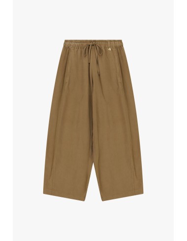 Calças Palazzo Cropped com Elástico e Cordão Dixie