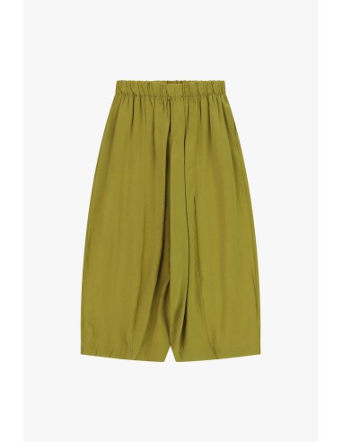 Calças palazzo cropped com cós elástico Dixie