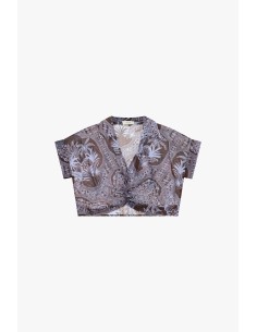 Top Cropped Fantasia Paisley Nodo Frontale Dixie - Vestiti Firmati ...