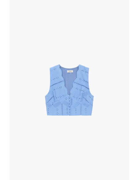 Top Corto Traforato Con Scollo Smerlato Dixie - Vestiti Firmati Lif...