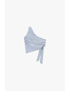 Top Monospalla A Quadretti Con Nodo Laterale Dixie - Vestiti Firmat...