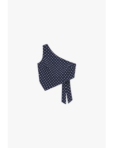Top Asimmetrico A Pois Con Nodo Laterale Dixie - Vestiti Firmati Li...