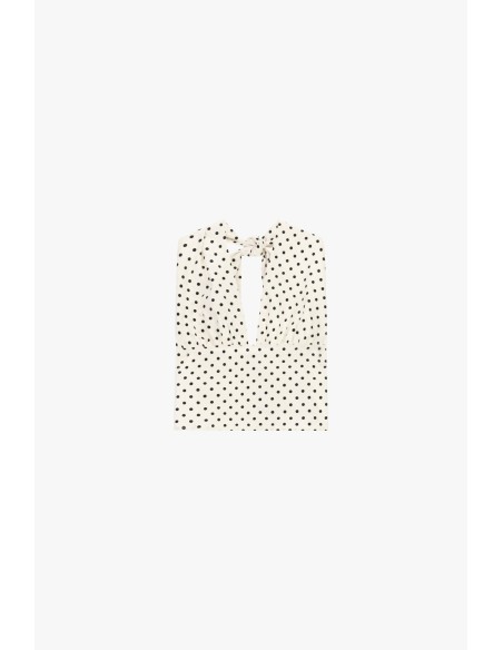 Top A Pois Con Scollo Profondo E Nodo Dixie - Vestiti Firmati Life ...