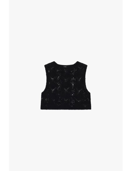 Top Traforato Senza Maniche Con Motivo Geometrico Dixie - Vestiti F...