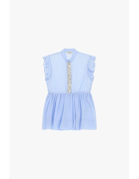 Top com Folhos e Detalhes Decorativos Frontais Dixie