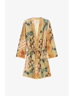 Cappotto Duster Fantasia Patchwork Con Cintura In Vita Dixie - Vest...