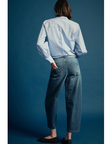Jeans de perna larga com corte balão Please