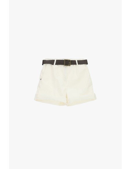 Shorts de corte regular com cós e dobra Please