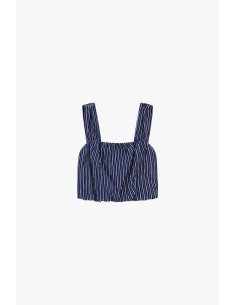 Top Cropped A Righe Con Spalline Larghe Please - Vestiti Firmati Li... 2
