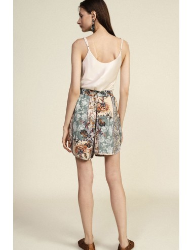 Calções corte regular fantasia floral estampa mista Dixie