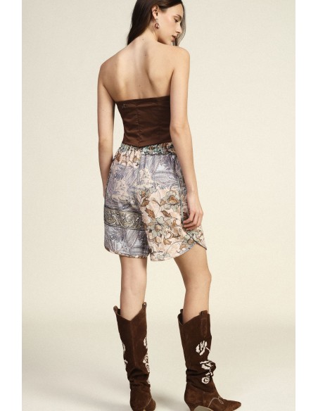 Shorts Corte Regular Padrão Floral Estampa Mista Dixie